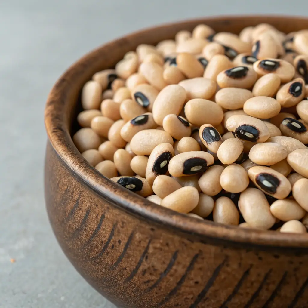 Black-eyed peas in a bowl.