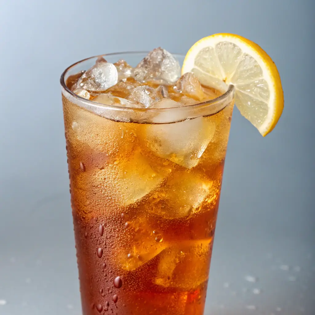 Sweet tea in a glass.